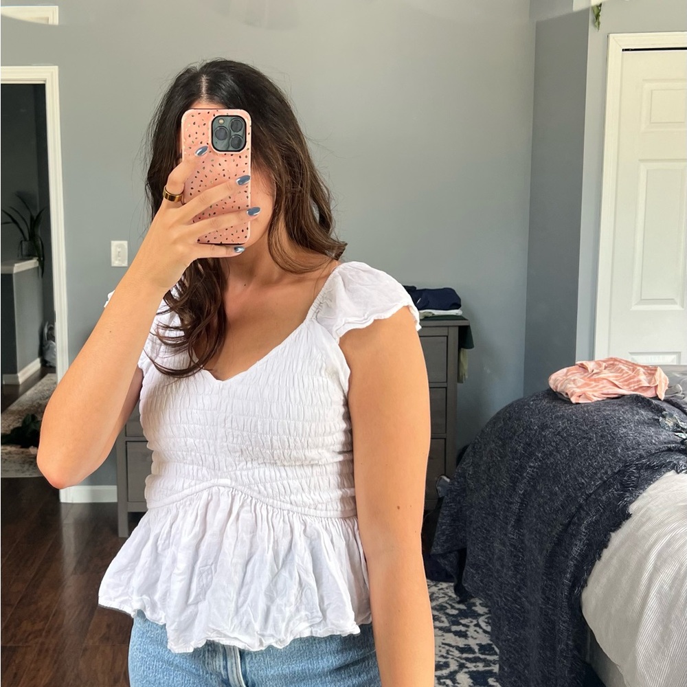 White Ruffled Tank - Picture 3 of 7